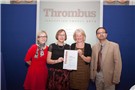 The team from Manchester Royal Infirmary receive their certificate for their highly commended project